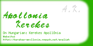 apollonia kerekes business card